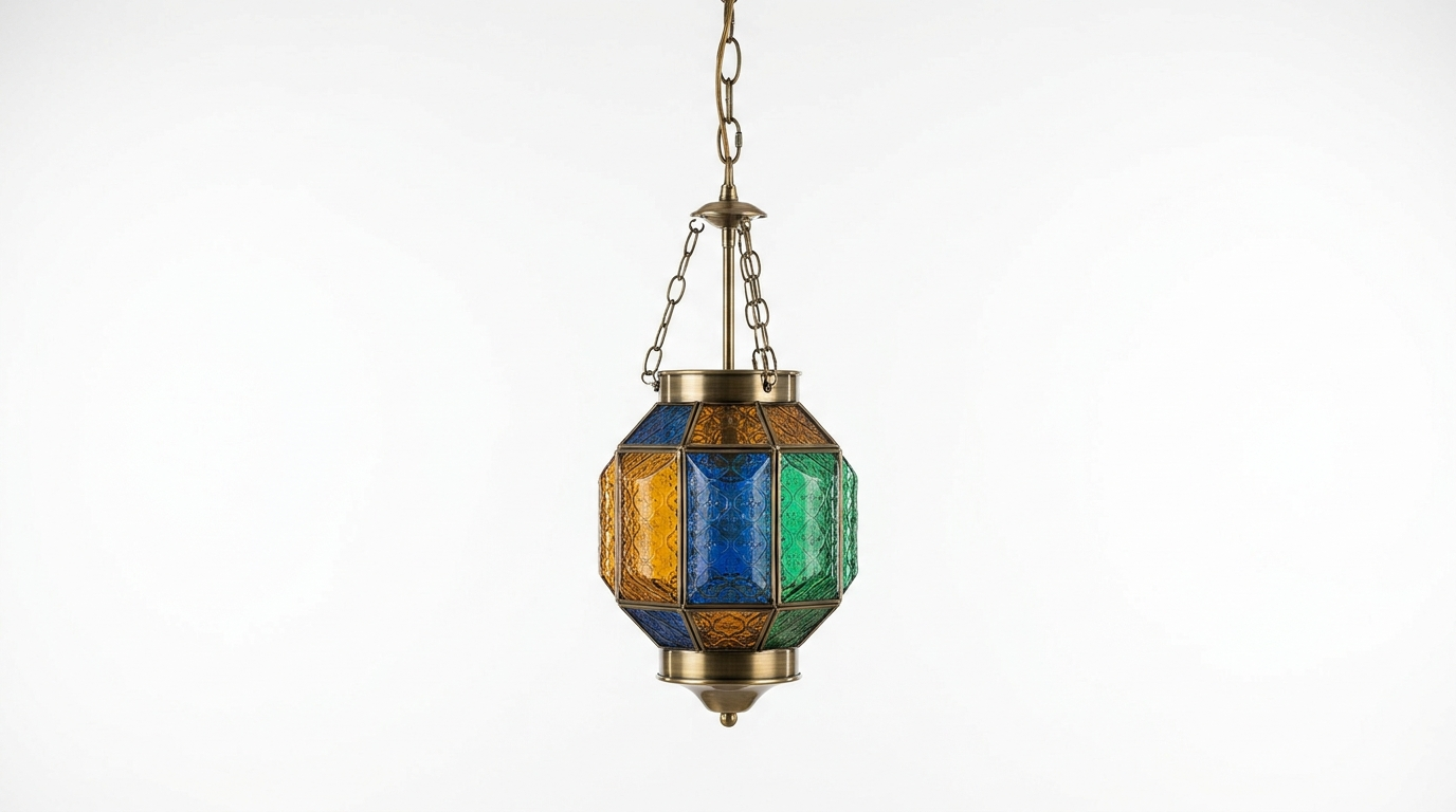 Bohemian Style Colored Glass Vicenta Pendant Light