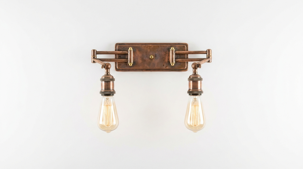 Luther Copper Double Lights Antique Style Wall Light