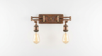 Luther Copper Double Lights Antique Style Wall Light