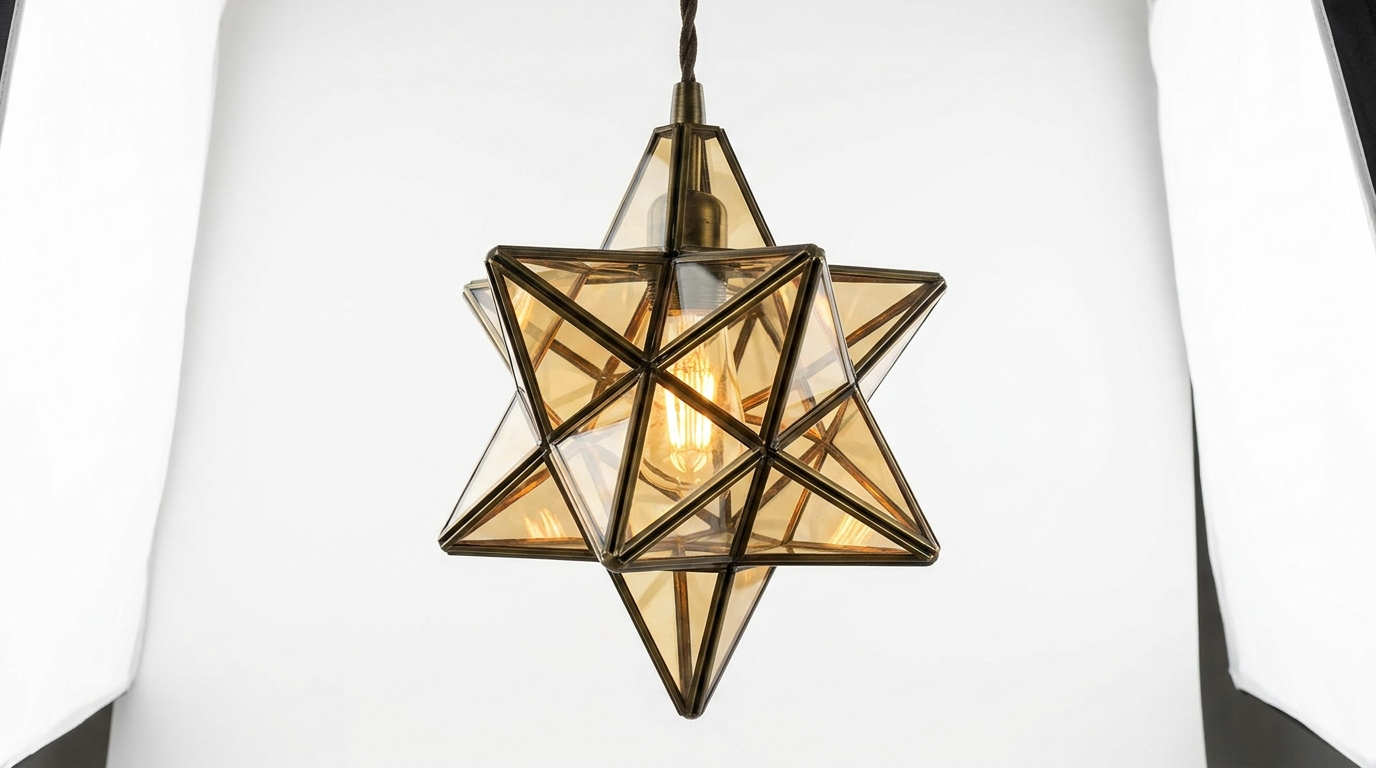 Star Retro Glass Pendant Light