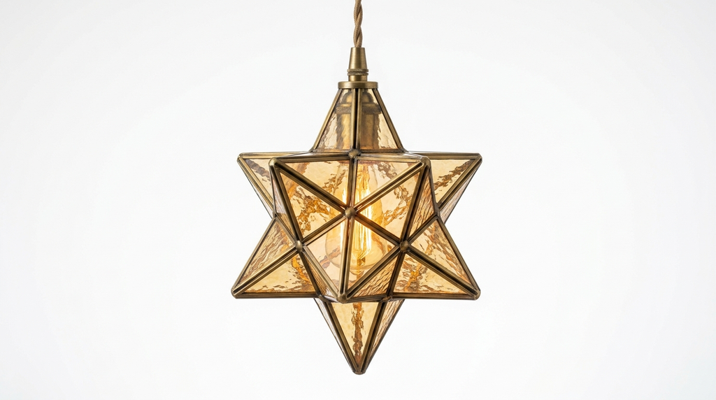 Star Retro Glass Pendant Light