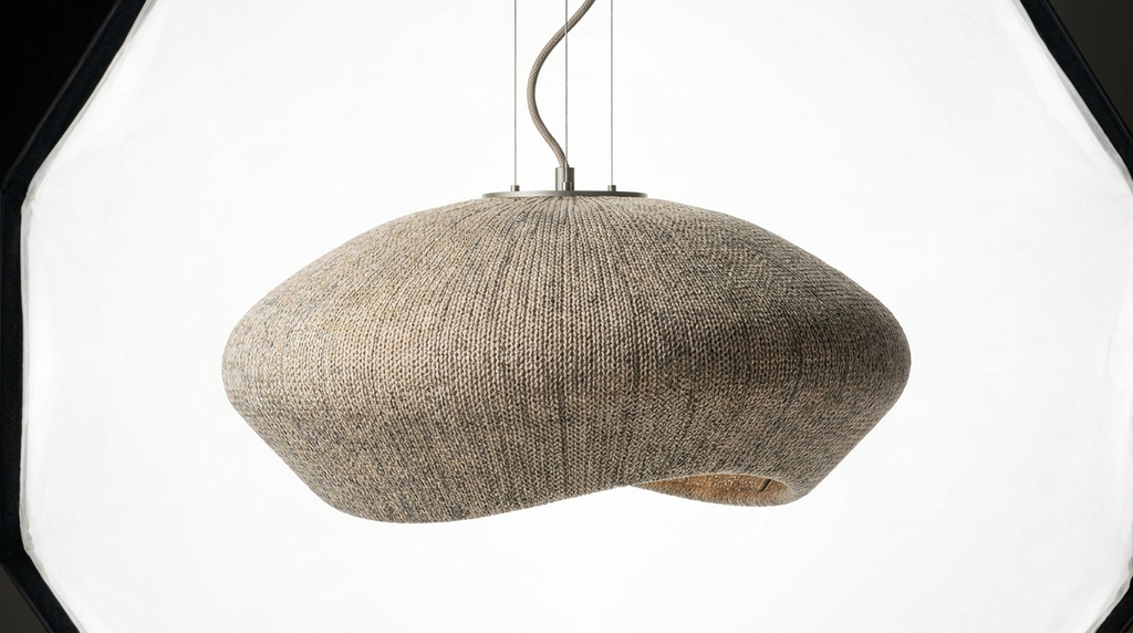 Vibia Knit Fabric Japandi Pendant Light