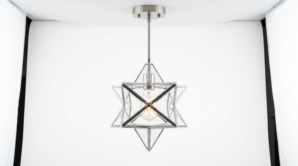 Lyra Star Modern Glass Pendant Light