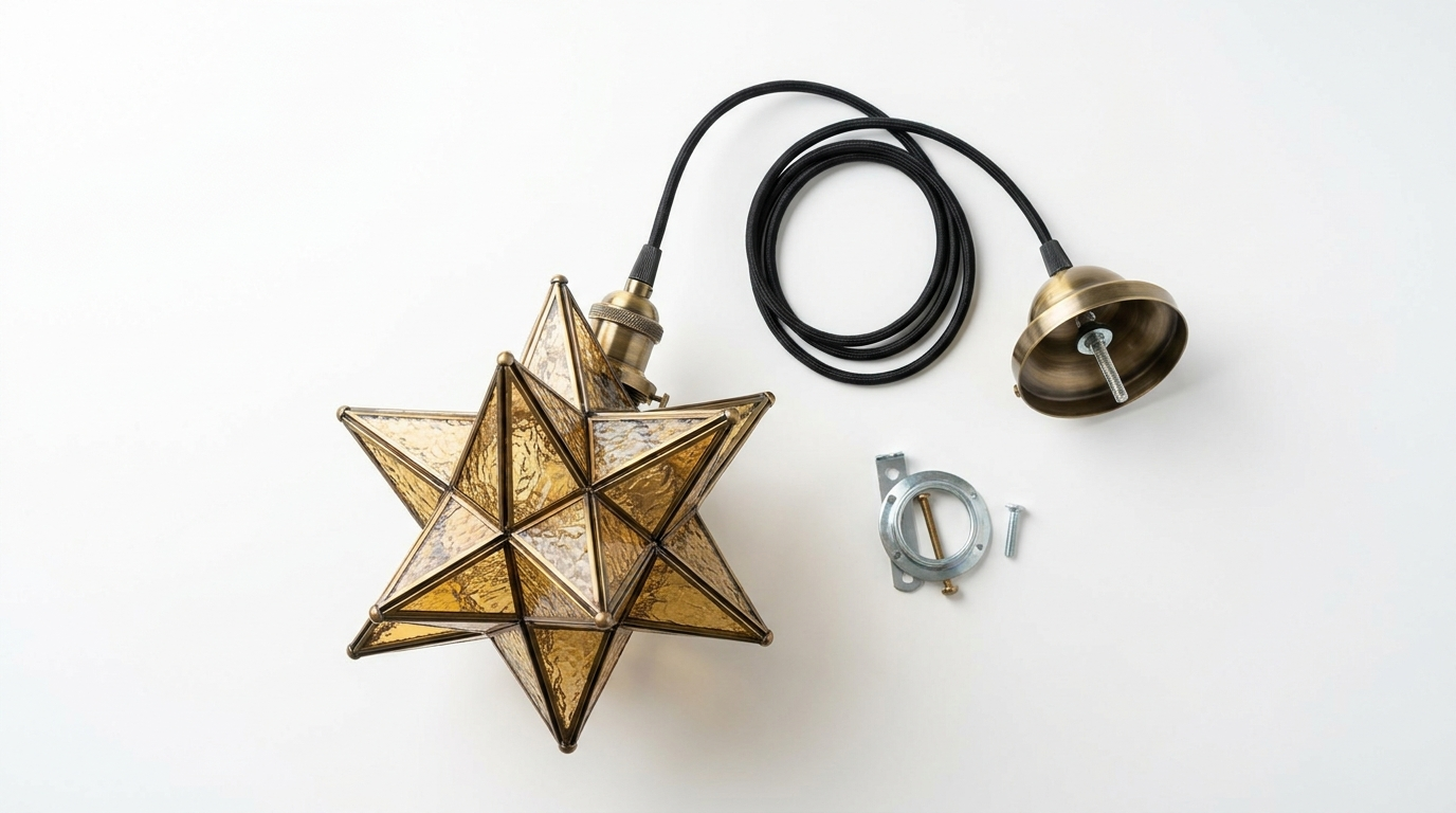 Star Retro Glass Pendant Light