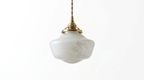 Aurelia Vintage Retro White Jade Glass Pendant Light