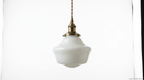 Aurelia Vintage Retro White Jade Glass Pendant Light