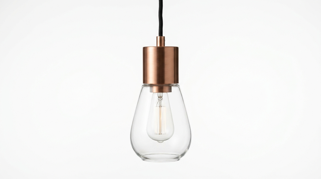 Luminara Modern Copper Glass Minimalist Pendant Light