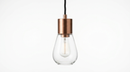 Luminara Modern Copper Glass Minimalist Pendant Light