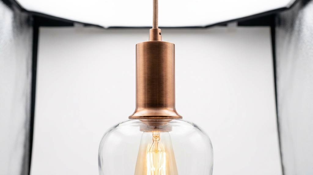 Luminara Modern Copper Glass Minimalist Pendant Light