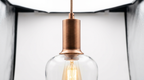 Luminara Modern Copper Glass Minimalist Pendant Light