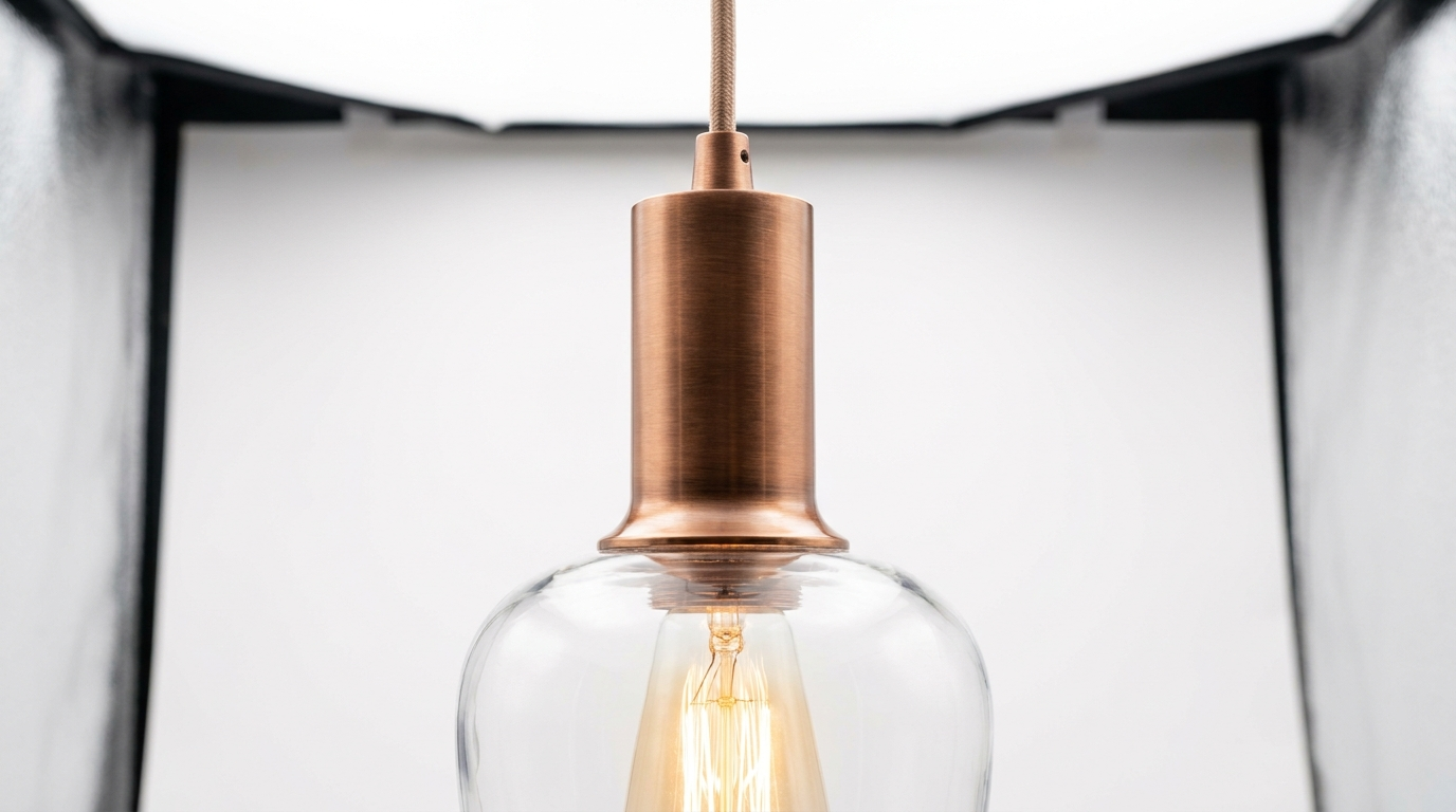 Luminara Modern Copper Glass Minimalist Pendant Light