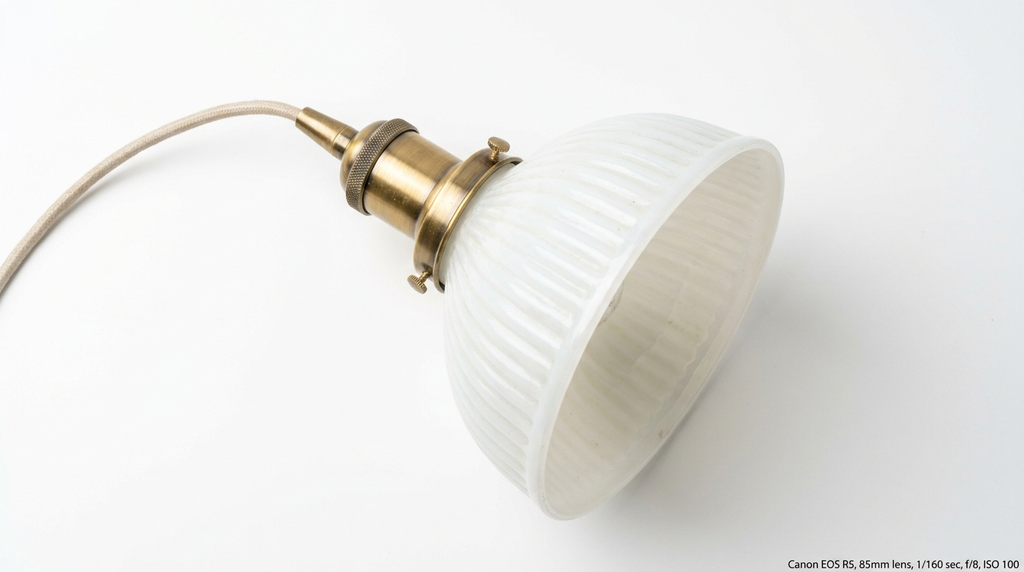 Aurelia Vintage Retro White Jade Glass Pendant Light