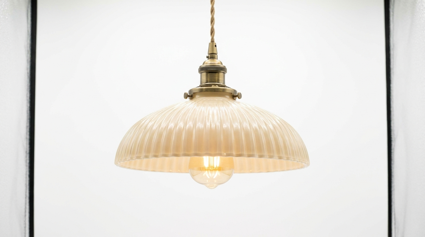 Maison Charm French Cream Glass Pendant Light