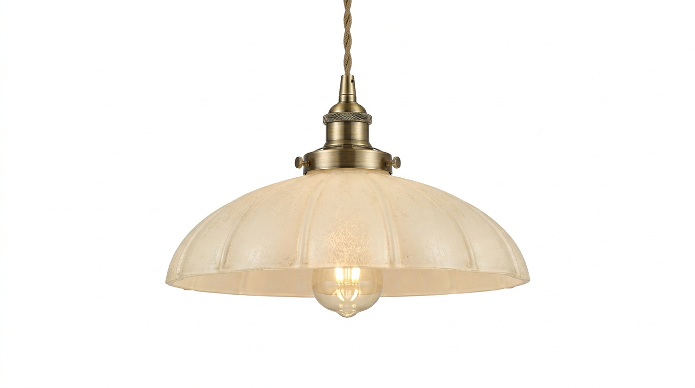 Maison Charm French Cream Glass Pendant Light