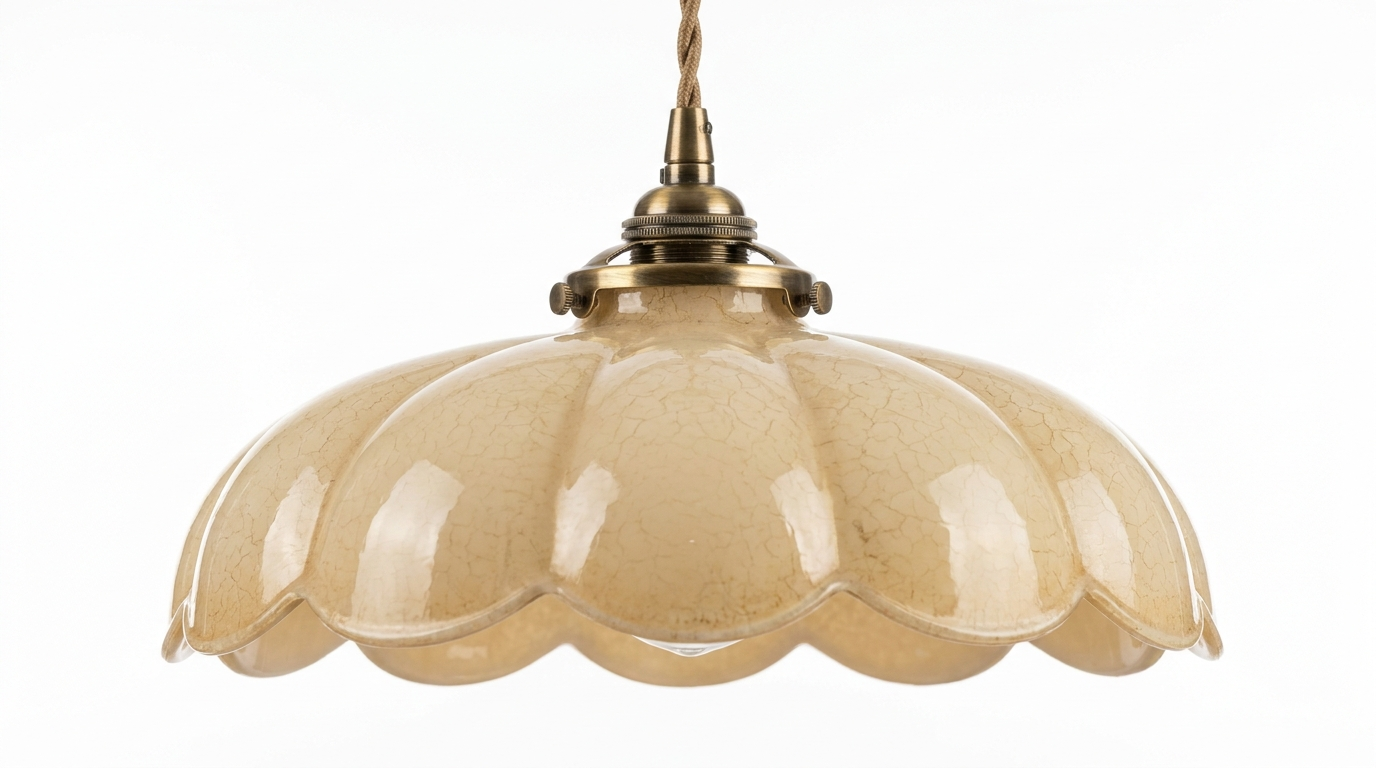 Maison Charm French Cream Glass Pendant Light