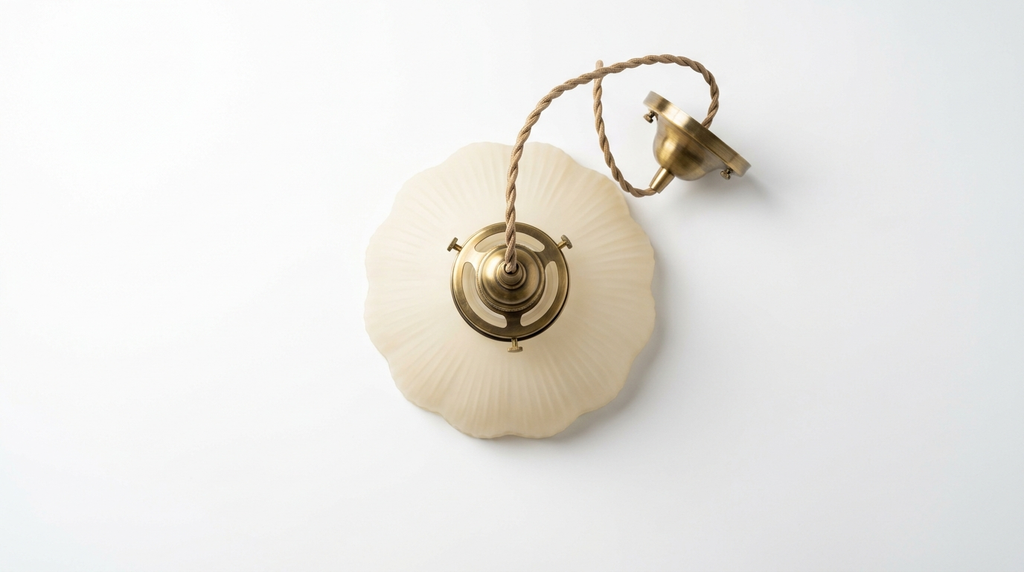 Maison Charm French Cream Glass Pendant Light