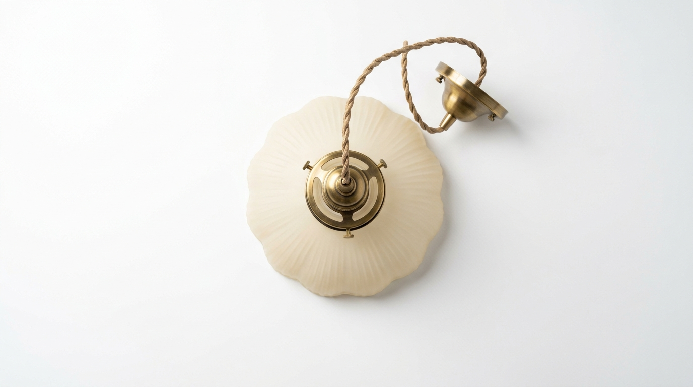 Maison Charm French Cream Glass Pendant Light
