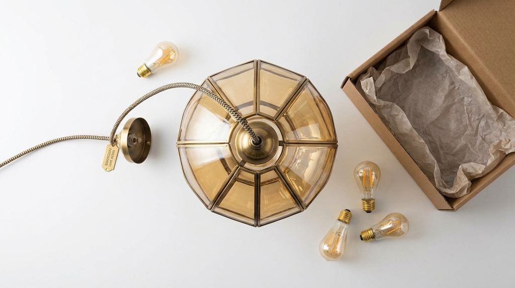 Shanghai Luxe Retro Glass Pendant Light
