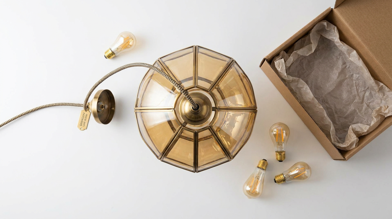 Shanghai Luxe Retro Glass Pendant Light