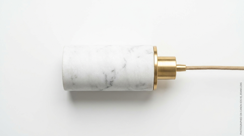 Nordic Long Tube Natural Marble Pendant Light