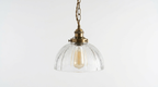 Jasmine Vintage Brass Glass Pendant Light