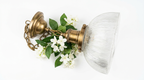 Jasmine Vintage Brass Glass Pendant Light