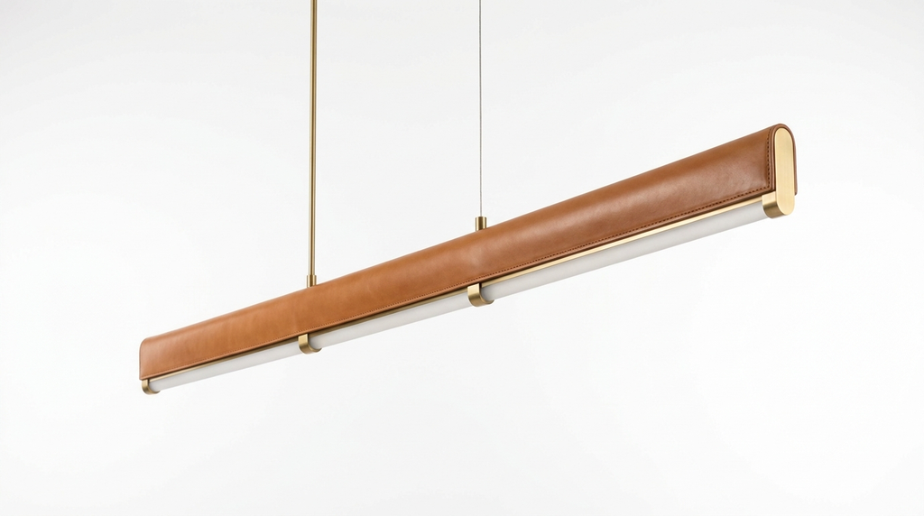 Luxen Minimalist Leather Linear Chandelier