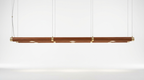 Luxen Minimalist Leather Linear Chandelier
