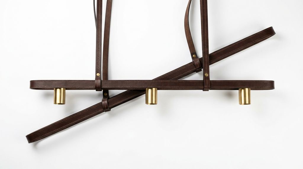 Luxen Minimalist Leather Linear Chandelier