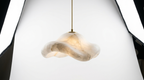 Ethereal Stone Glow Sculptural Style Alabaster Pendant Light