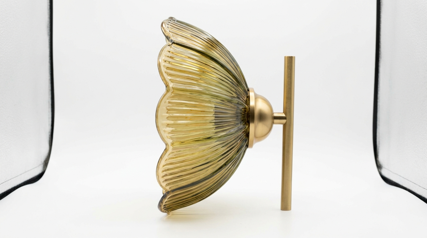 Skirt Series Retro Colored Glass Skirt Shell Wall Light
