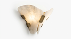 Elysian Grace Sculptural Alabaster Brass Wall Lamp