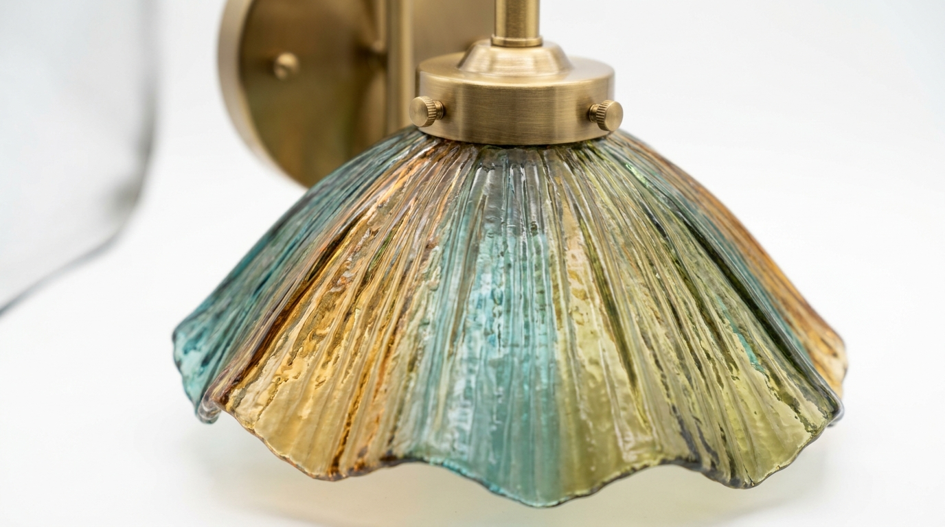 Skirt Series Retro Colored Glass Skirt Shell Wall Light