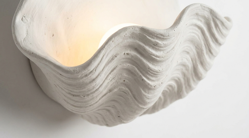 Coquille Sculptural Plaster Shell Wall Light — product view 4