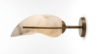 Elysian Grace Sculptural Alabaster Brass Wall Lamp