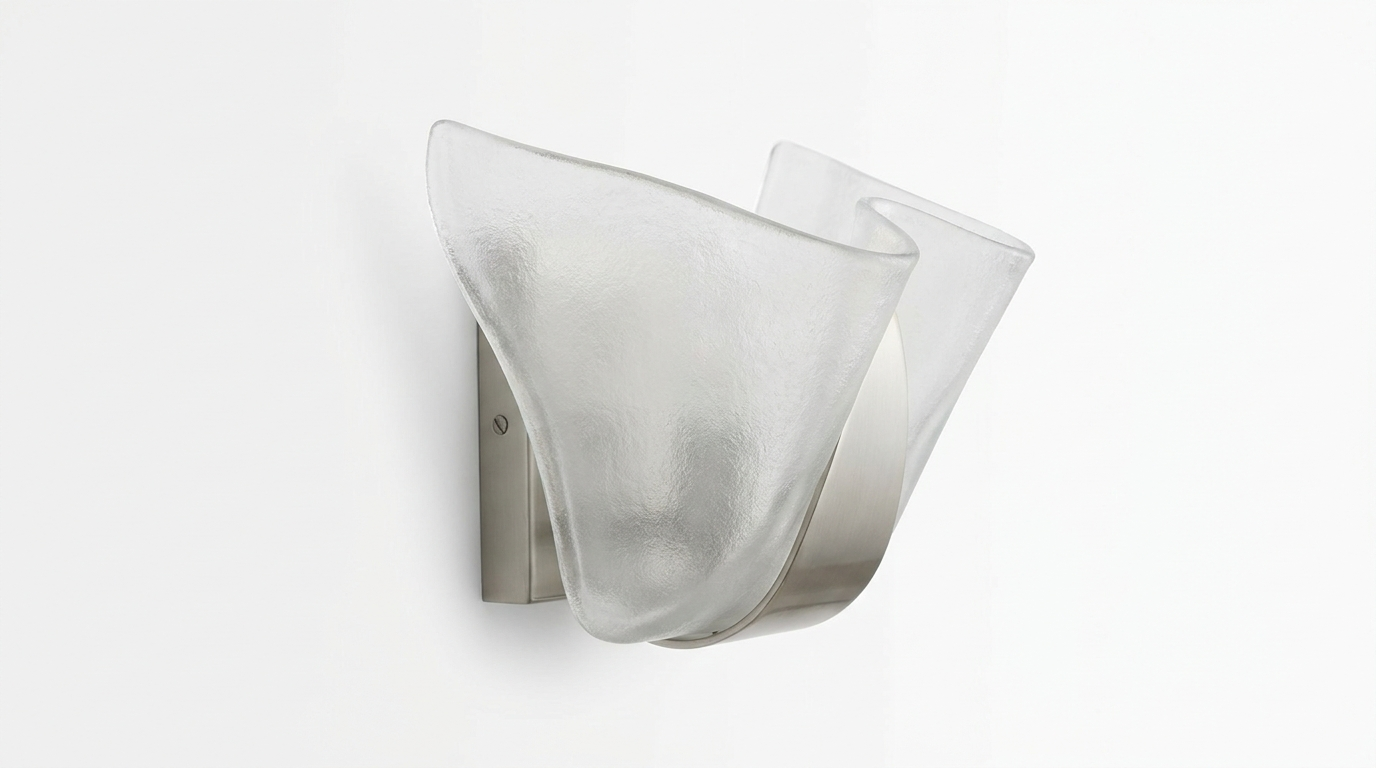 Elora Sculptural Glass Minimalist Wall Light