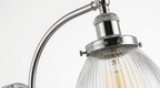 Lustra Chrome Glass Industrial Wall Light