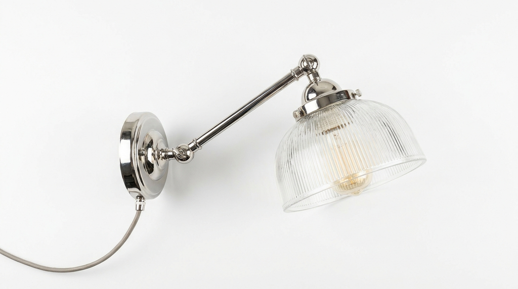 Lustra Chrome Glass Industrial Wall Light