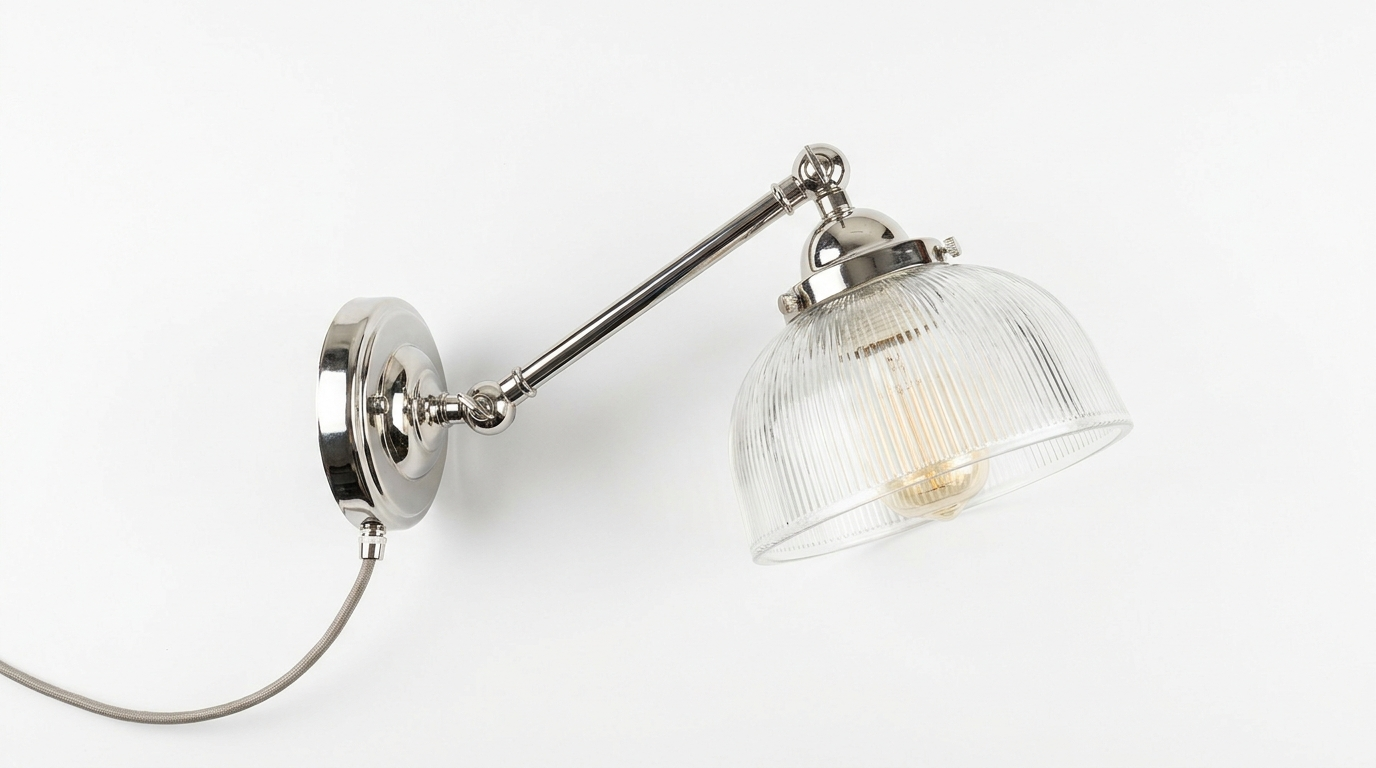 Lustra Chrome Glass Industrial Wall Light