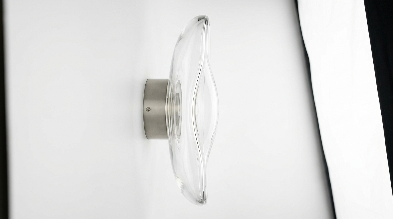 Elora Sculptural Glass Minimalist Wall Light