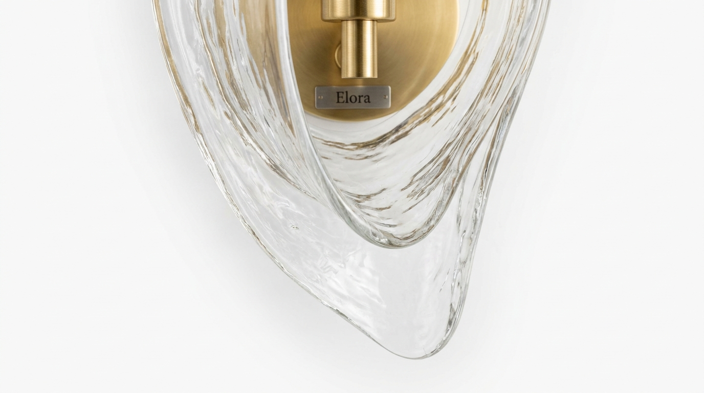 Elora Sculptural Glass Minimalist Wall Light