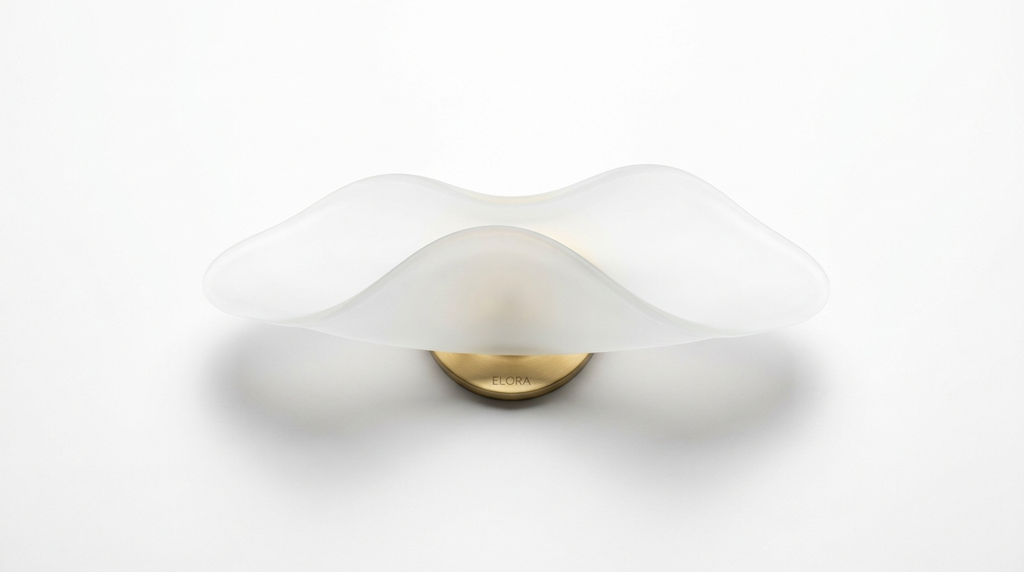 Elora Sculptural Glass Minimalist Wall Light