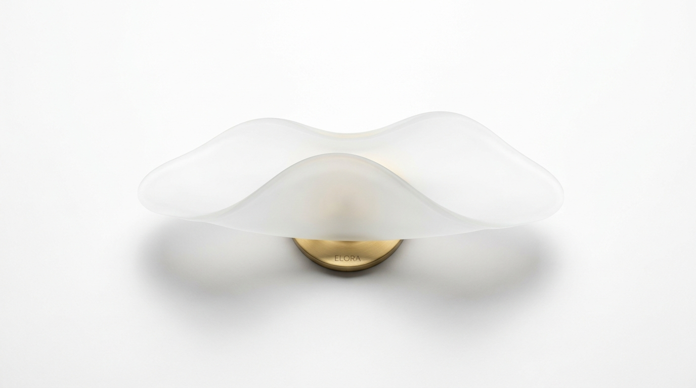 Elora Sculptural Glass Minimalist Wall Light