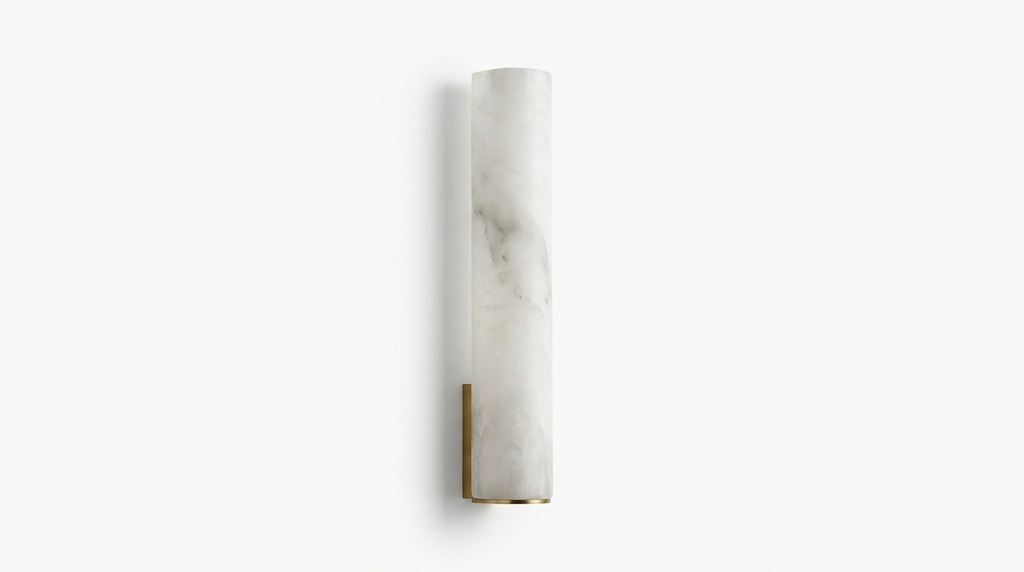 Verita Column Alabaster Minimalist Vertical Wall Lamp
