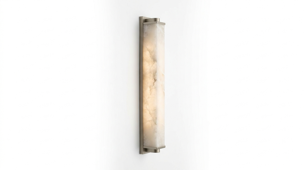 Verita Column Alabaster Minimalist Vertical Wall Lamp