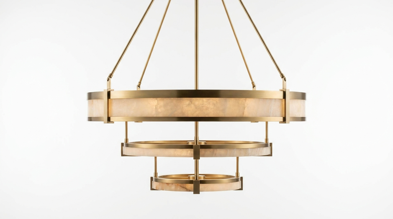 Elba Horizon Alabaster Luxury Chandelier