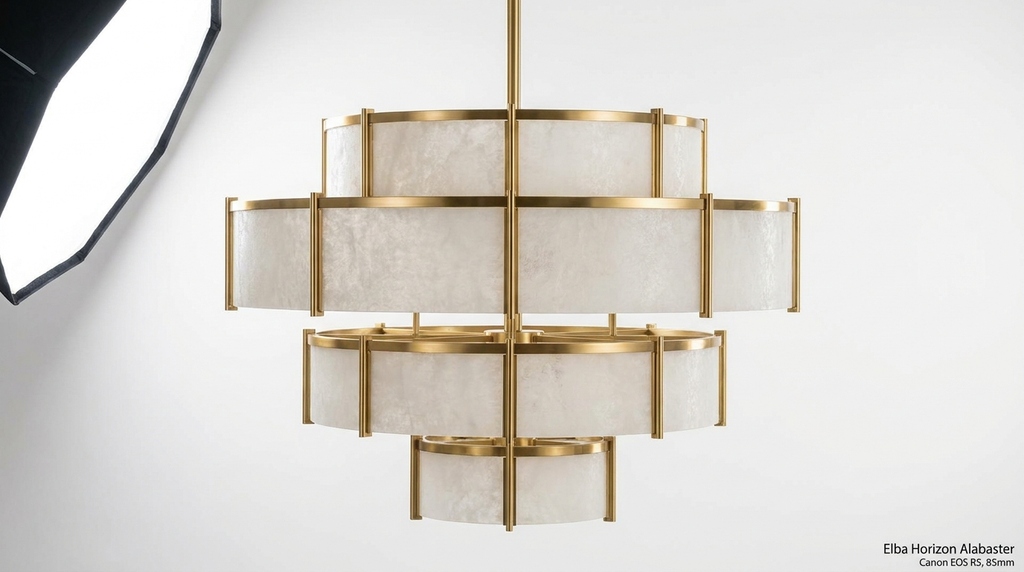 Elba Horizon Alabaster Luxury Chandelier