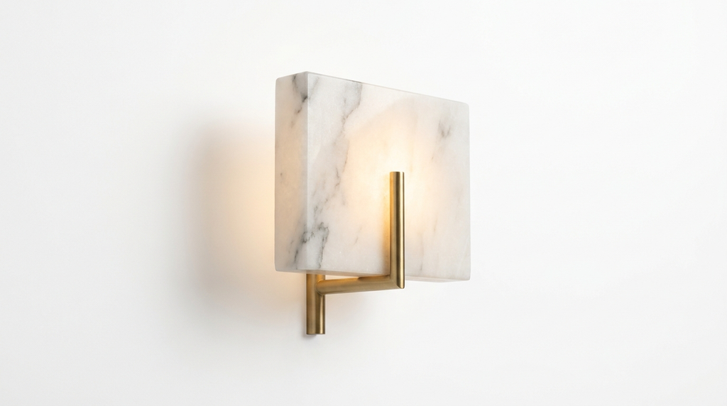Monty Linea Alabaster Minimalist Wall Lamp