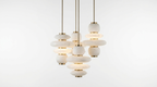 Aurelia Alabaster Cluster Sculptural Pendant Chandelier