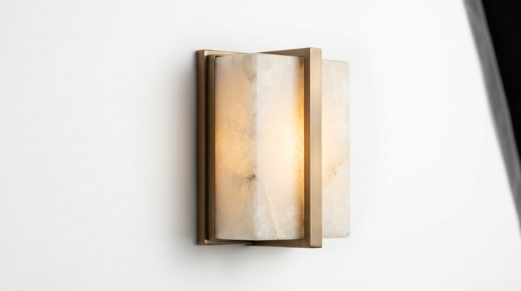 Alabaster Rectangle Calliope Wall Sconce